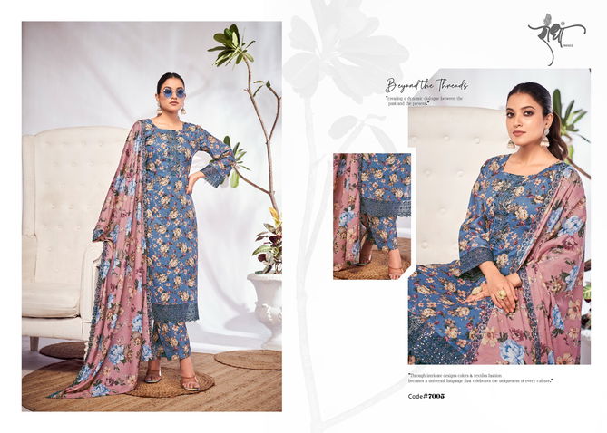 Saffron By Radha Trendz Printed Embroidery Cotton Salwar Kameez Wholesale Market In Surat